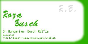 roza busch business card